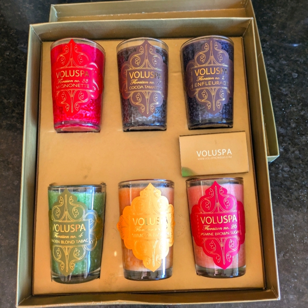 VOLUSPA Floraison Six Candle gift set